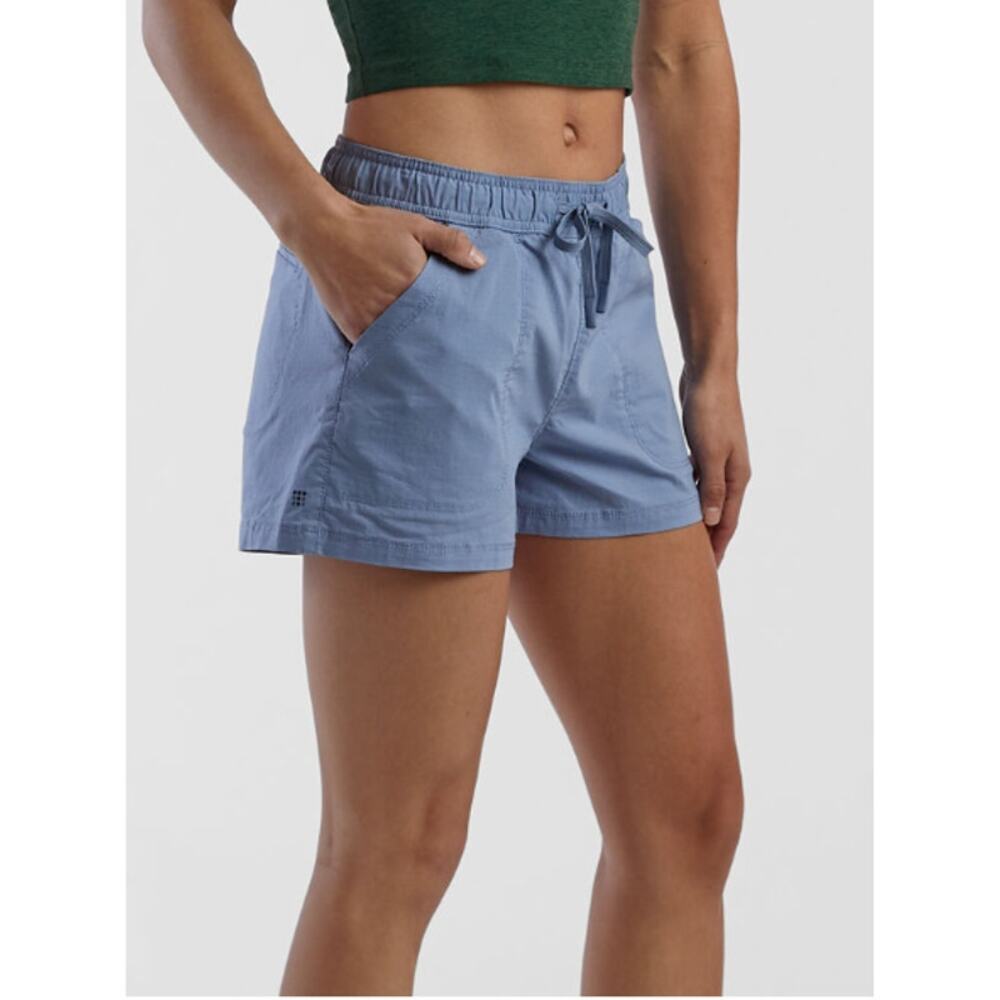Title Nine Women's Ripstop Scout Shorts 3" Blue Blue Sz L Sporty Hiking Outdoors